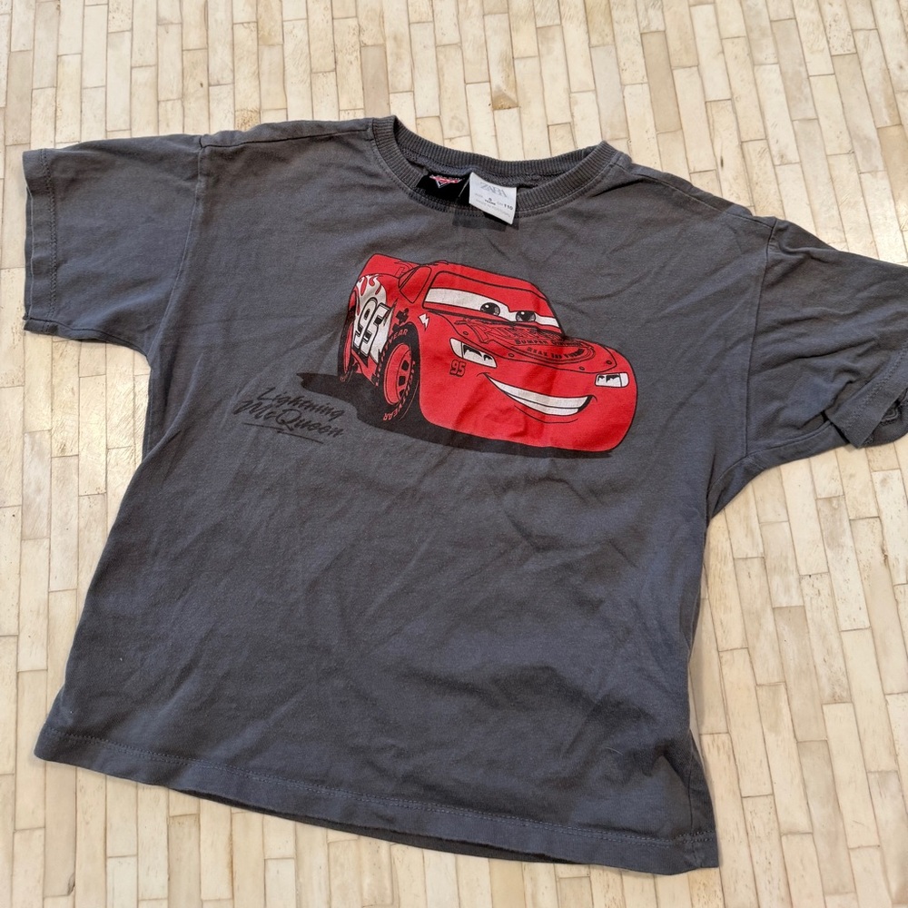 Disney Gray Tee with Red Car Design